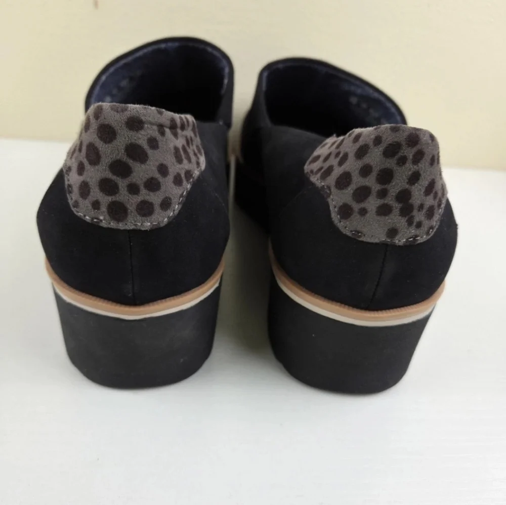 Dr Scholls Look Out 10 M Slip On Loafer Comfort Casual Black Suede Low Top - Picture 6 of 10